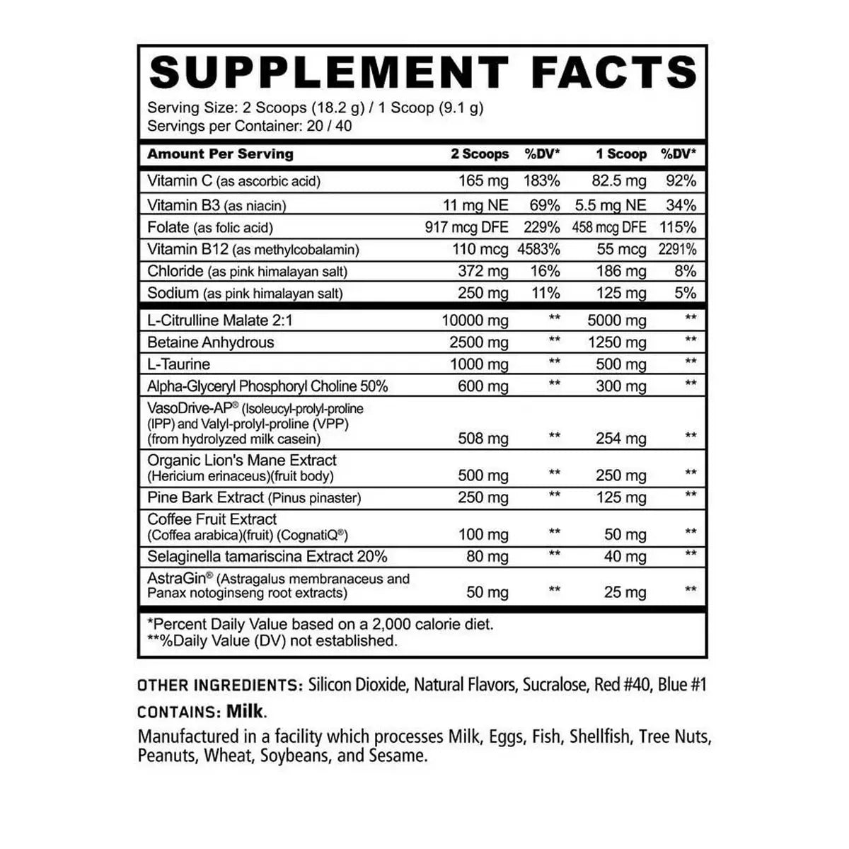 Panda Supps Pump Stim Free Pre-Workout