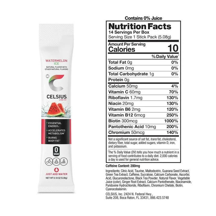 CELSIUS on-the-go Energy Drink Mix